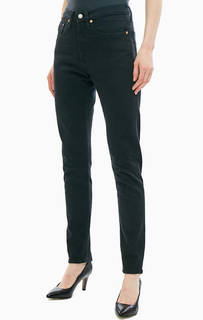 Черные джинсы с высокой посадкой 501® Skinny Levis®