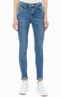 Синие джинсы скинни с заломами 1981 Guess