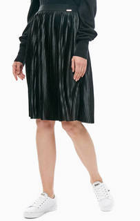 Расклешенная юбка миди черного цвета Guess