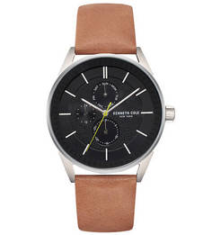 Часы с коричневым кожаным браслетом Dress Sport Kenneth Cole