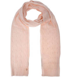 Коралловый шарф с косами Trussardi Jeans