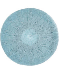 Синий вязаный берет Trussardi Jeans