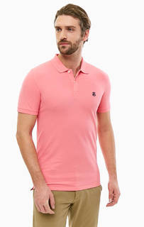Хлопковая футболка поло розового цвета Selected