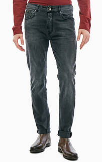 Зауженные серые джинсы с застежкой на болты Raul Gas