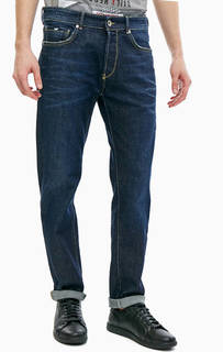 Зауженные синие джинсы с контрастной строчкой Raul Gas