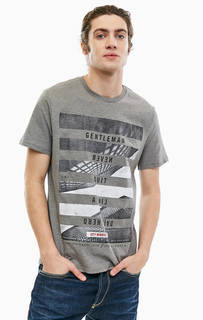 Серая хлопковая футболка с короткими рукавами Gas