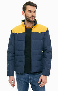 Синяя куртка с логотипом бренда на спине Wrangler