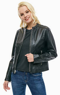 Черная кожаная куртка Replay