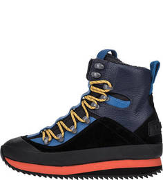 Кожаные ботинки на скрытой танкетке Diesel