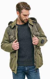 Куртка цвета хаки со съемным капюшоном C.P. Company