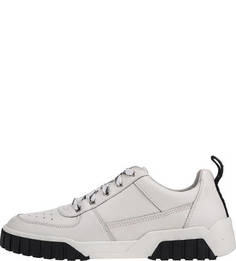 Белые кроссовки из натуральной кожи Diesel