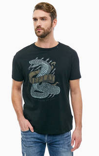 Хлопковая футболка с принтом Replay