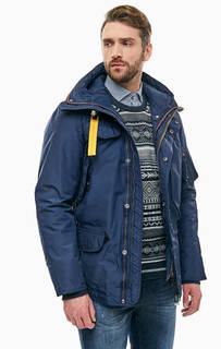 Синий пуховик со съемной подкладкой Right Hand Parajumpers