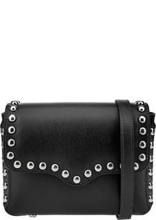 Маленькая кожаная сумка с металлическим декором Rebecca Minkoff