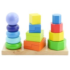 Пирамидка Игрушки из дерева 3 в 1