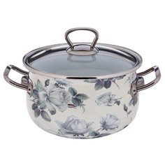 Кастрюля Интерос Белая роза 21 л