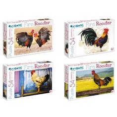 Пазл Origami Fire Rooster Яркие