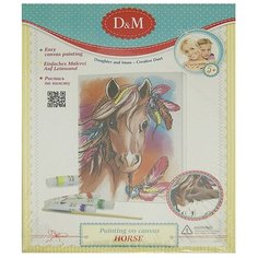 D&M Картина по контурам Лошадка