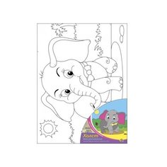 Рыжий кот Картина по контурам