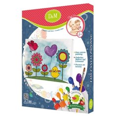 D&M Картина по контурам Цветы и