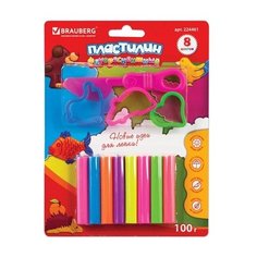 Пластилин BRAUBERG 8 цветов 3