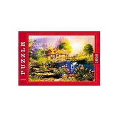 Пазл Рыжий кот Сказочный пейзаж