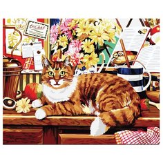 Рыжий кот Картина по номерам