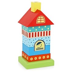 Пирамидка Alatoys Домик 8 деталей