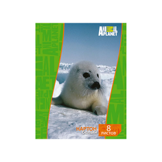 Белый картон Animal planet Action!