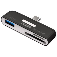 Кардридер Deppa USB-C 3в1 SD