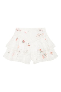 Шорты с цветами и оборками Zimmermann