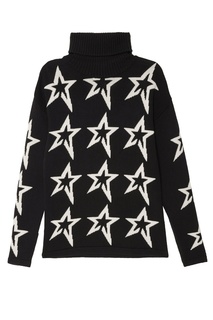 Черный шерстяной свитер со звездами Perfect Moment