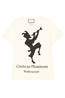 Футболка с принтом “Chateau Marmont” Gucci