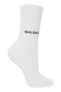Белые носки с логотипом Balenciaga