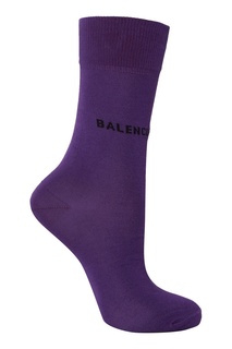 Фиолетовые носки с логотипом Balenciaga