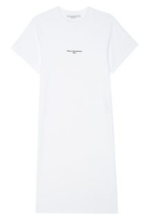 Белое платье-футболка с логотипом Stella Mc Cartney