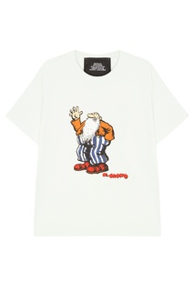 Мятная хлопковая футболка с принтом Marc Jacobs