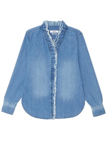 Джинсовая блуза с рюшами Nawendy Isabel Marant Etoile