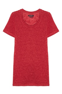 Красная льняная футболка Isabel Marant