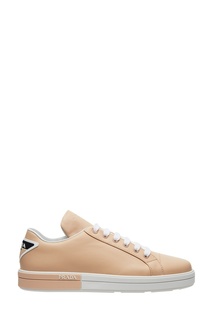 Бежевые кеды Prada