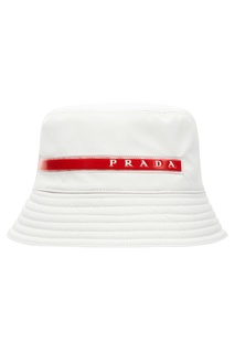 Белая панама с контрастной отделкой Prada