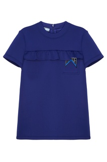 Синяя футболка с карманом Prada