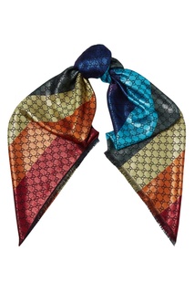Платок с разноцветными монограммами GG Gucci