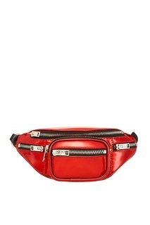 Красная лаковая сумка на пояс Attica Mini Alexanderwang.T
