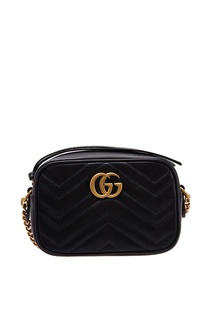 Черная сумка на плечо GG Marmont Gucci
