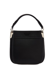 Черная кожаная сумка Prada
