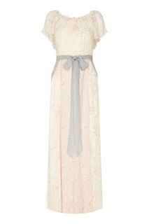 Бело-розовое платье Evelyn Love Shack Fancy