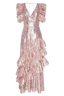 Длинное платье из ламе Angelica Love Shack Fancy