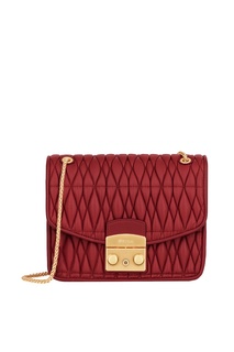 Бордовая стеганая сумка-кроссбоди Metropolis Cometa Furla