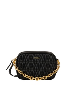 Черная стеганая сумка-кроссбоди Cometa Furla